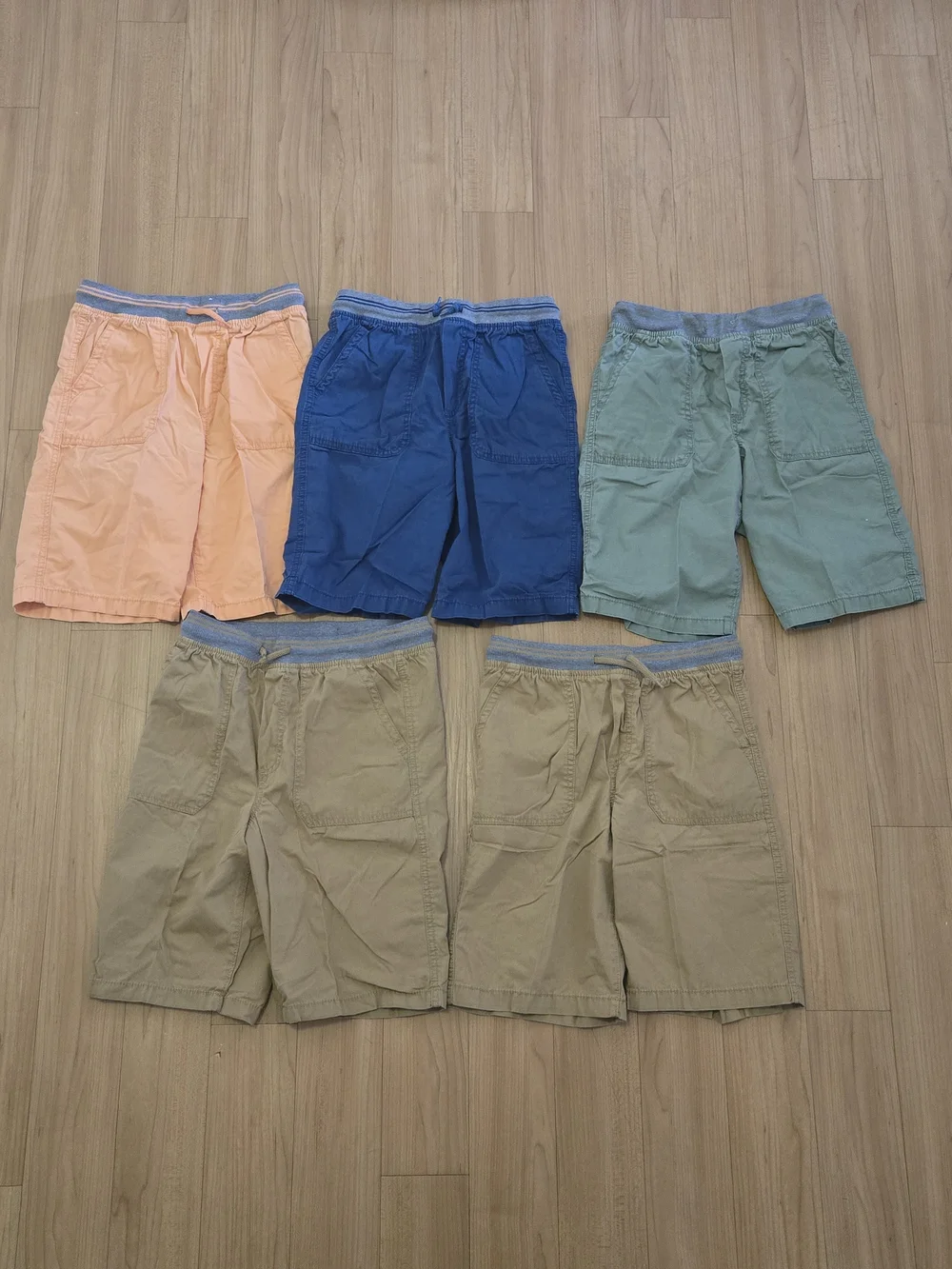Bundle OshKosh Boys Shorts Lot Size 12/12A 5 Pairs Pull-On Elastic Waist